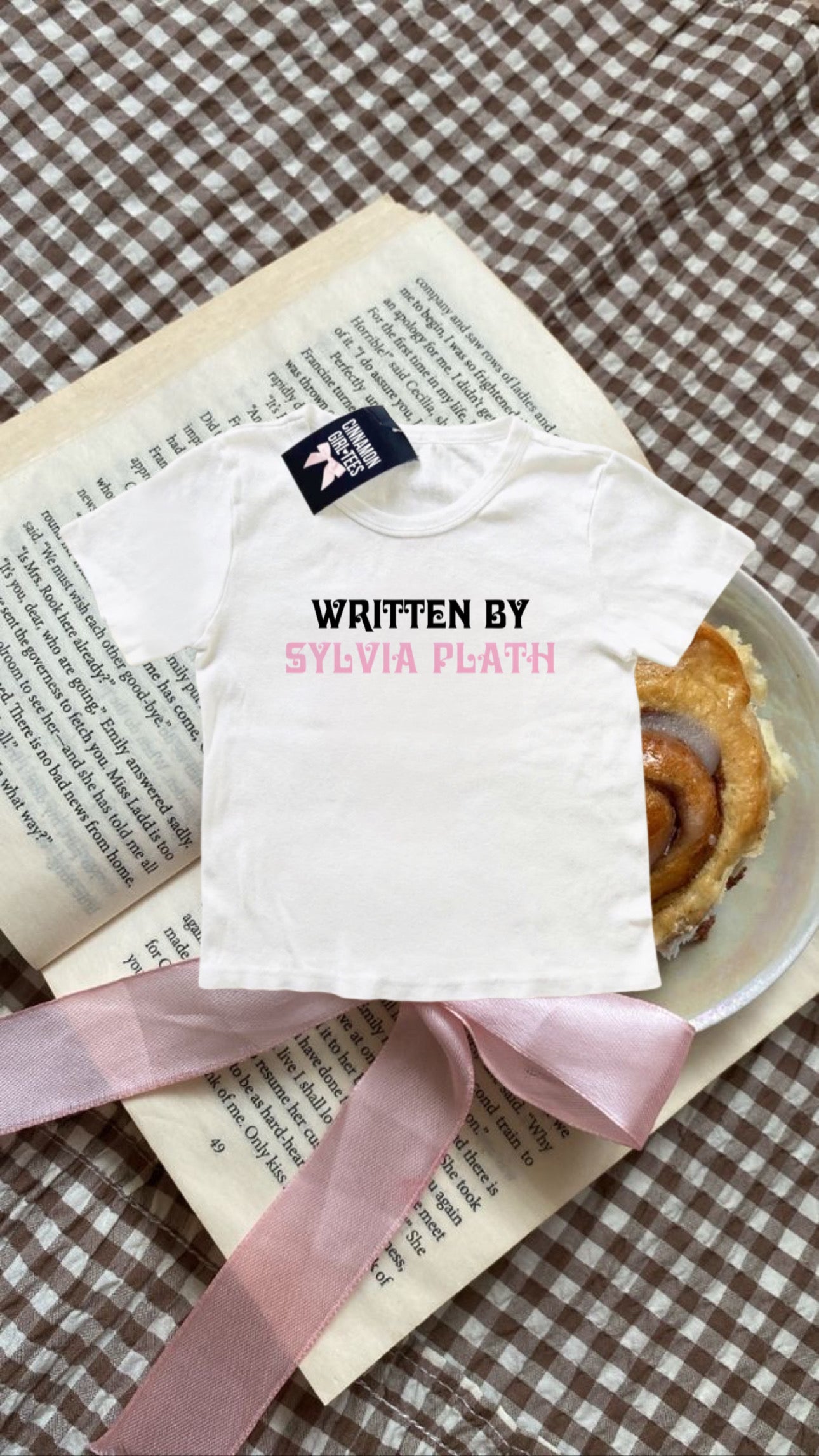 written by Sylvia Plath baby tee