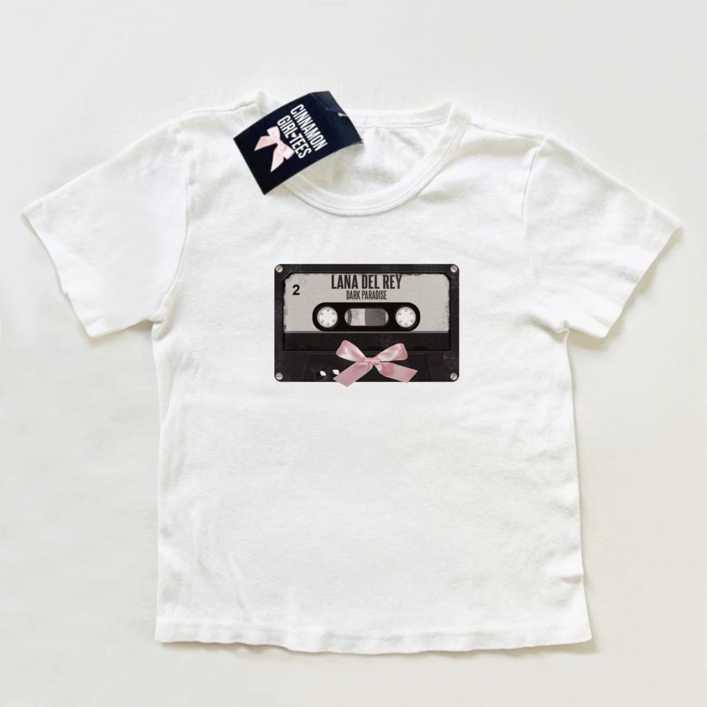 lana music tape baby tee