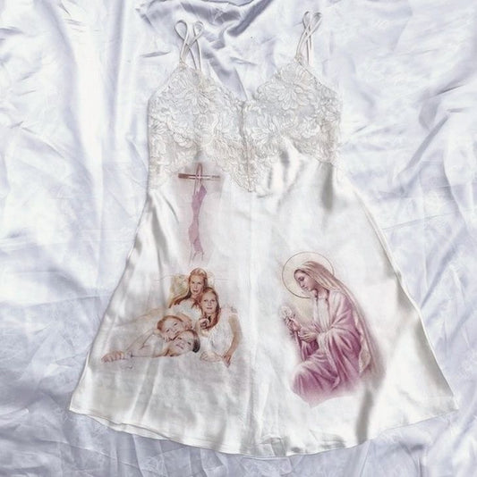 ‘The Lisbon Sisters’ Babydoll Slip Dress