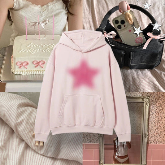 pink starburst hoodie