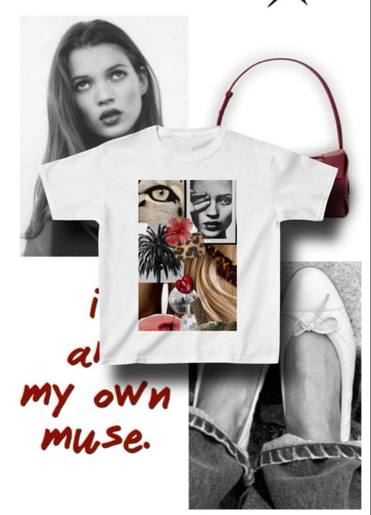 Kate Moss inspired aesthetic baby tee