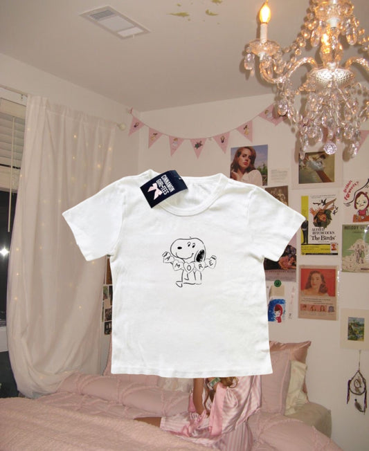 snoopy doodle baby tee