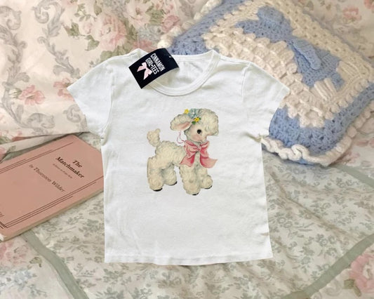 vintage little lamb baby tee